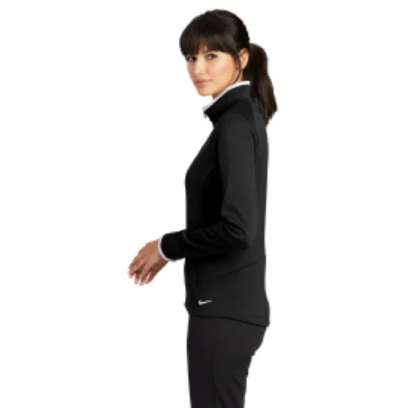 Nike  Ladies Dri-FIT 1/2-Zip Cover-Up - Black/White Golf Size Large - Picture 13 of 13